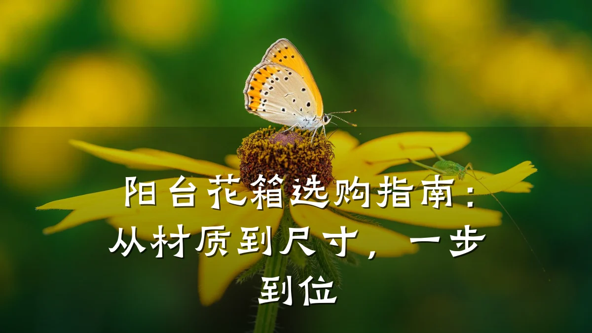 阳台花箱选购指南：从材质到尺寸，一步到位