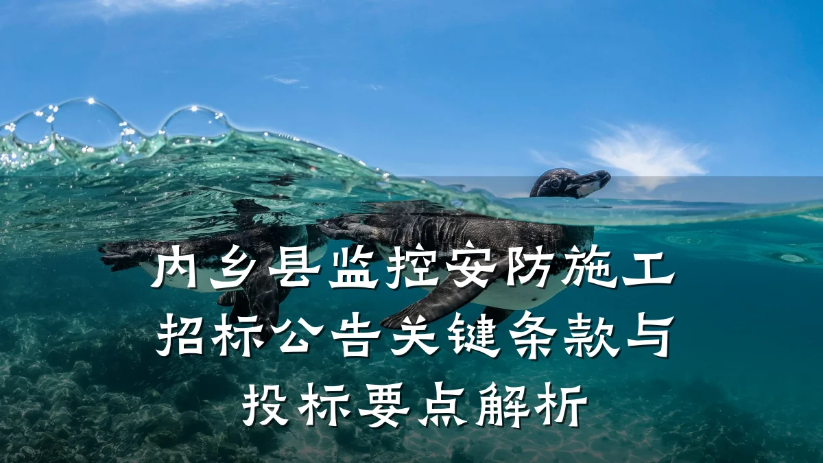 内乡县监控安防施工招标公告关键条款与投标要点解析