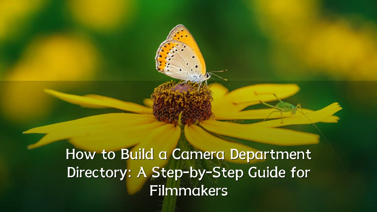 How to Build a Camera Department Directory: A Step-by-Step Guide for Filmmakers