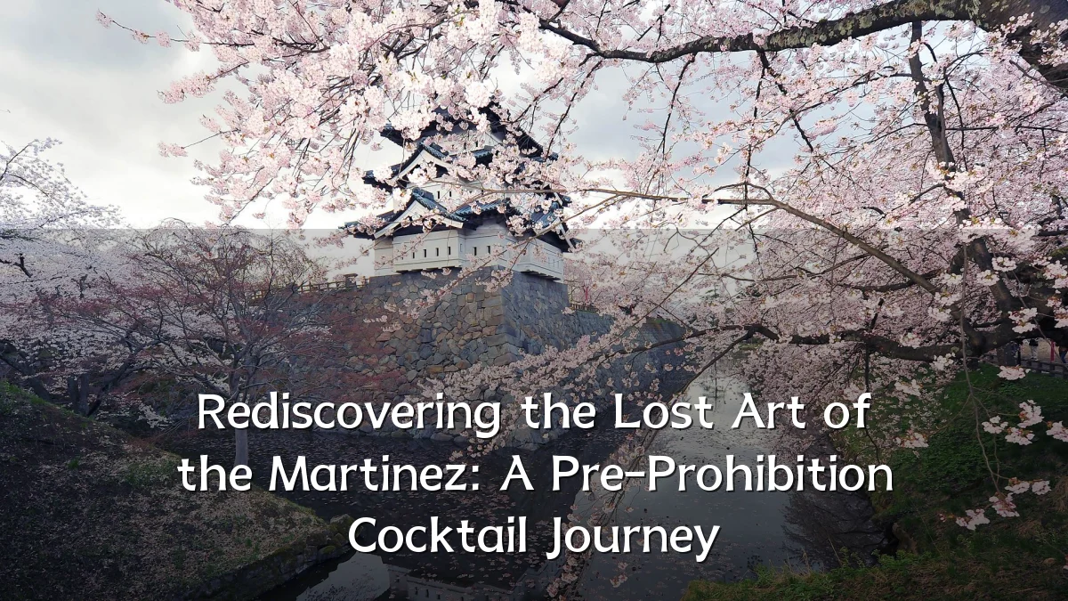 Rediscovering the Lost Art of the Martinez: A Pre-Prohibition Cocktail Journey