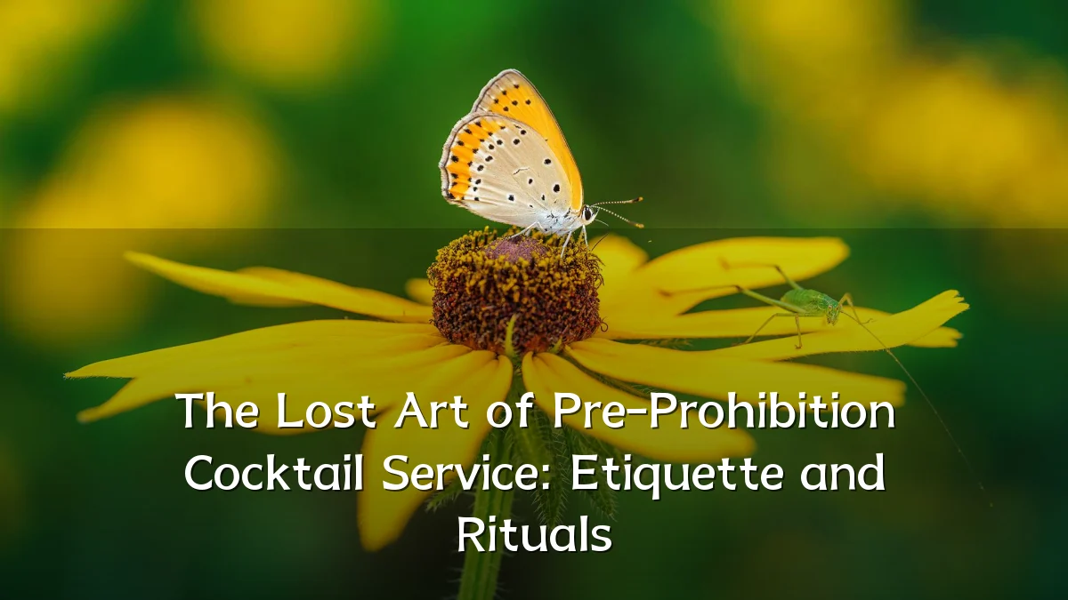 The Lost Art of Pre-Prohibition Cocktail Service: Etiquette and Rituals