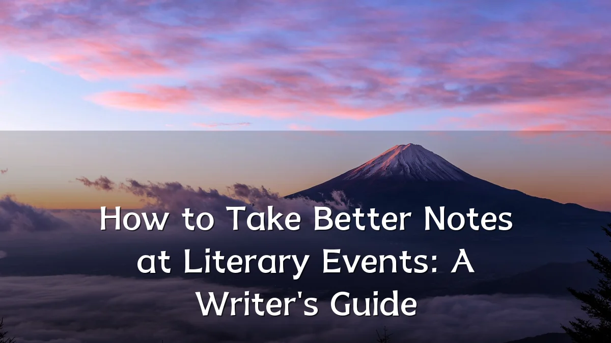 How to Take Better Notes at Literary Events: A Writer's Guide